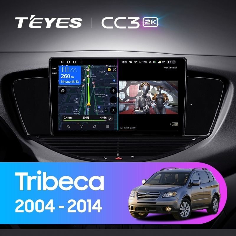 Штатная магнитола Teyes CC3 2K 4/32 Subaru Tribeca WX W10 (2004-2014)