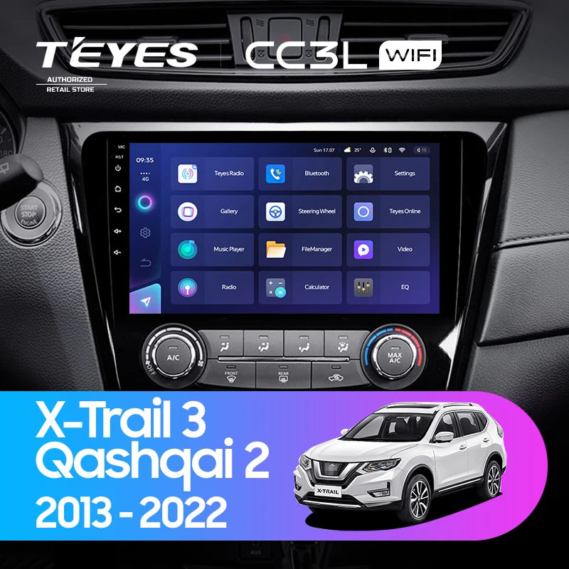 Штатная магнитола Teyes CC3L WiFi 2/32 Nissan X-Trail 3 T32 (2013-2021) F2 климат контроль Тип-AB