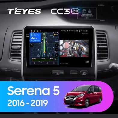 Штатная магнитола Teyes CC3 2K 6/128 Nissan Serena 5 C27 (2016-2019) F2 Правый руль