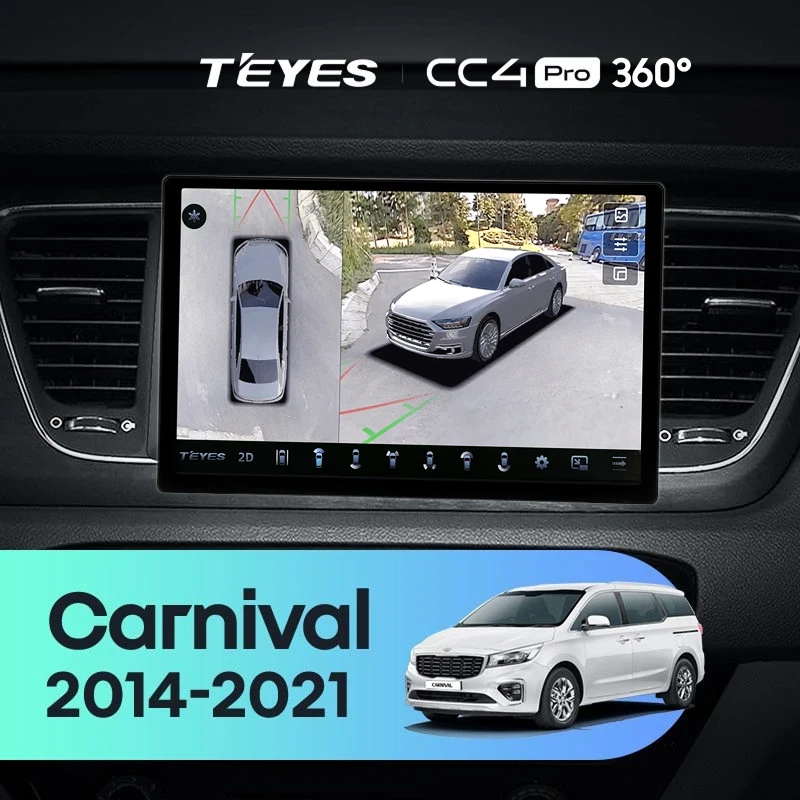 Штатная магнитола Teyes CC4 Pro 360 8/128 Kia Carnival 3 YP (2014-2021) F2 Тип-B (11")
