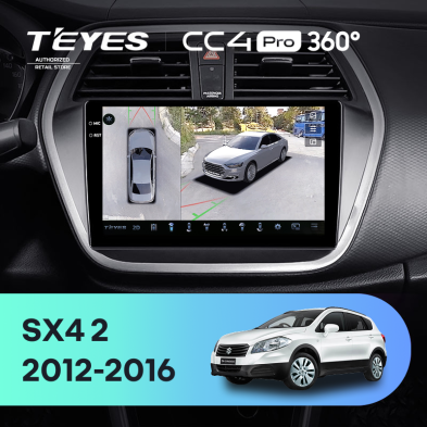 Штатная магнитола Teyes CC4 Pro 360 12/256 Suzuki SX4 2 (2012-2016)