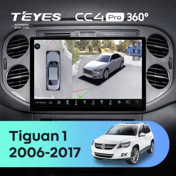 Штатная магнитола Teyes CC4 Pro 360 8/128 Volkswagen Tiguan 1 NF (2006-2016) F2 (11")