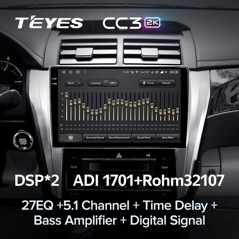 Штатная магнитола Teyes CC3 2K 4/32 Toyota Camry 7 XV 50 55 (2014-2017) F4