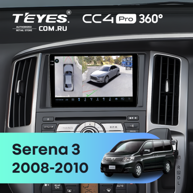 Штатная магнитола Teyes CC4 Pro 360 12/256 Nissan Serena 3 C25 (2008-2010)