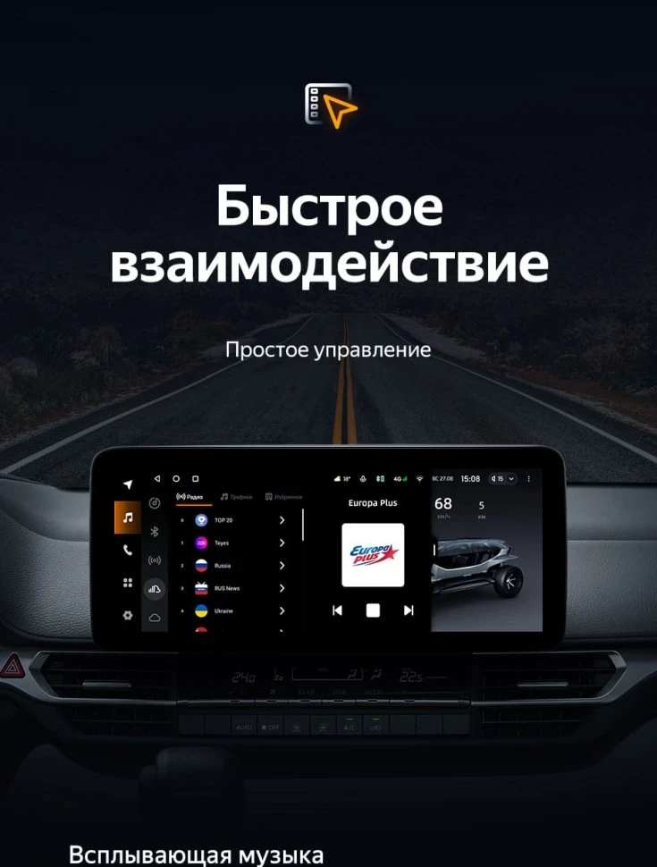 Штатная магнитола Teyes LUX ONE 6/128 Toyota Sienna 4 XL40 (2020-2023)