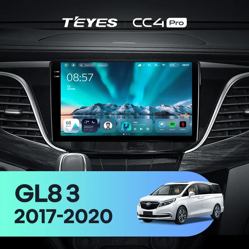 Штатная магнитола Teyes CC4 Pro 8/128 Buick GL8 3 (2017-2020)