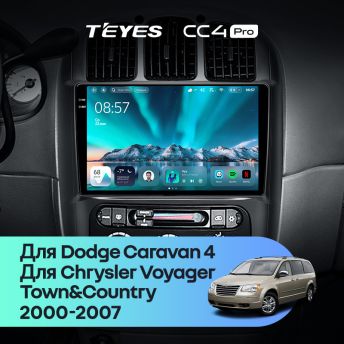 Штатная магнитола Teyes CC4 Pro 8/128 Chrysler Town & Country 4 RS (2000-2007) Тип-A