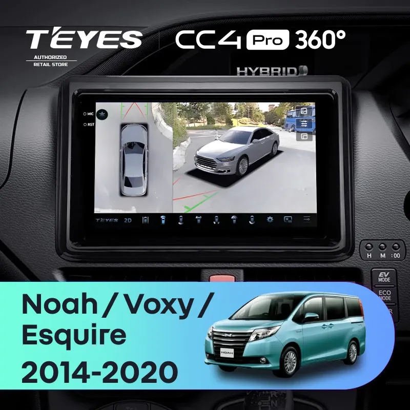 Штатная магнитола Teyes CC4 Pro 360 8/128 Toyota Noah R80 (2014-2020) Правый руль