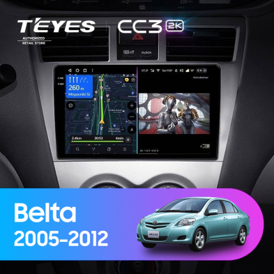 Штатная магнитола Teyes CC3 2K 4/64 Toyota Belta (2005-2012)