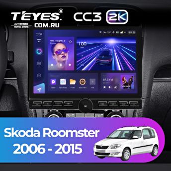 Штатная магнитола Teyes CC3 2K 6/128 Skoda Roomster (2006-2015) (13&quot; с кнопками)
