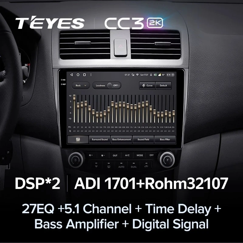 Штатная магнитола Teyes CC3 2K 6/128 Honda Accord 7 (2002-2008) F2