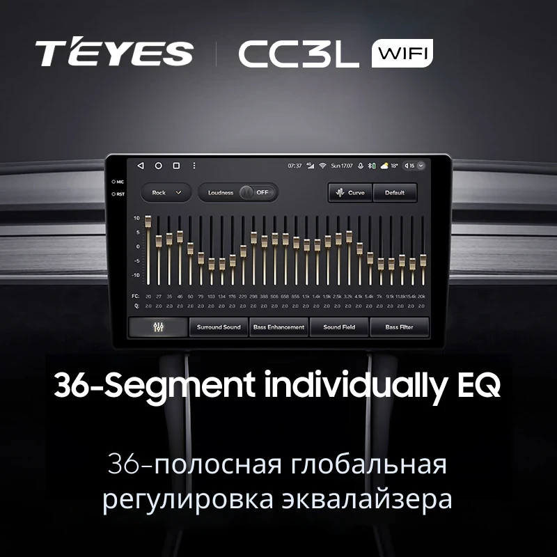 Штатная магнитола Teyes CC3L WiFi 2/32 Toyota Camry 7 XV 50 55 (2014-2017) (черная) F2