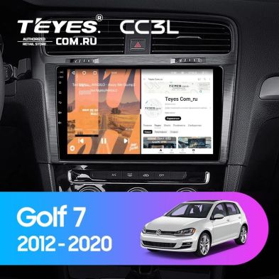 Штатная магнитола Teyes CC3L 4/64 Volkswagen Golf 7 MK7 (2012-2020) F1