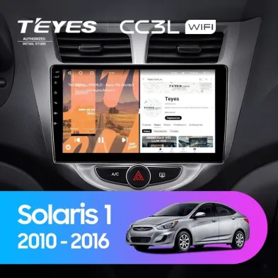 Штатная магнитола Teyes CC3L WiFi 2/32 Hyundai Solaris 1 (2010-2016) F1