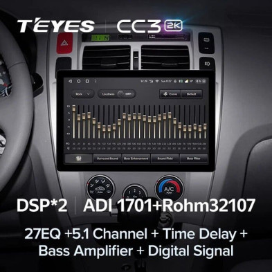 Штатная магнитола Teyes CC3 2K 4/32 Hyundai Tucson 1 (2004-2009) F1 (11")