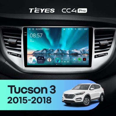 Штатная магнитола Teyes CC4 Pro 8/128 Hyundai Tucson 3 (2015-2018) Тип-B