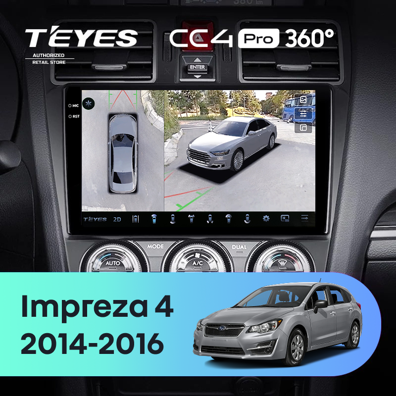 Штатная магнитола Teyes CC4 Pro 360 12/256 Subaru Impreza 4 (2014-2016)
