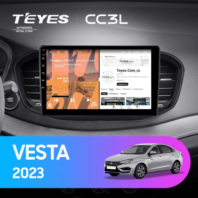 Штатная магнитола Teyes CC3L 4/32 Lada Vesta 2023+ F2 Тип-A