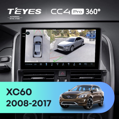 Штатная магнитола Teyes CC4 Pro 360 12/256 Volvo XC60 I 1 (2013-2017) Тип-B