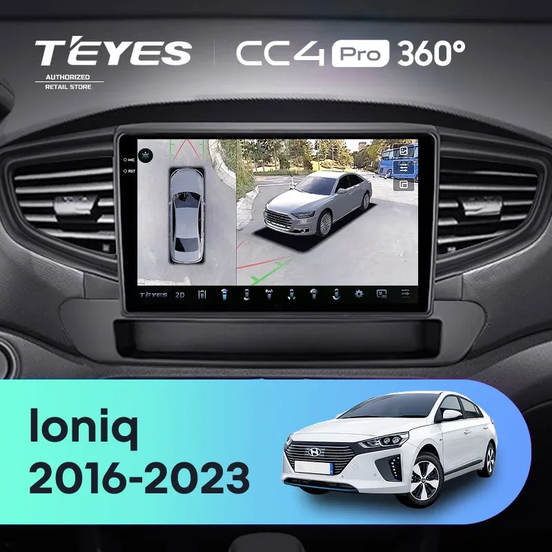 Штатная магнитола Teyes CC4 Pro 360 8/128 Hyundai Ioniq AE (2016-2023) Тип-B