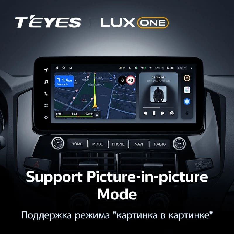 Штатная магнитола Teyes LUX ONE 360 6/128 Mitsubishi Pajero 4 V80 V90 (2006-2024) Тип-C