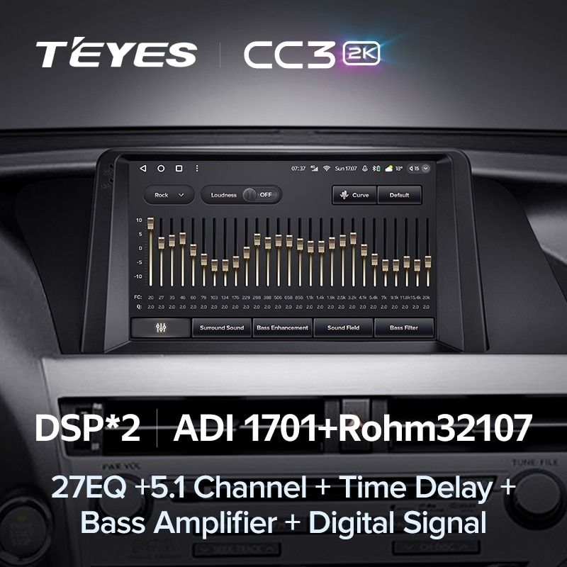 Штатная магнитола Teyes CC3 2K 6/128 Lexus RX270 RX350 RX450h AL10 3 (2008-2015) Тип-B