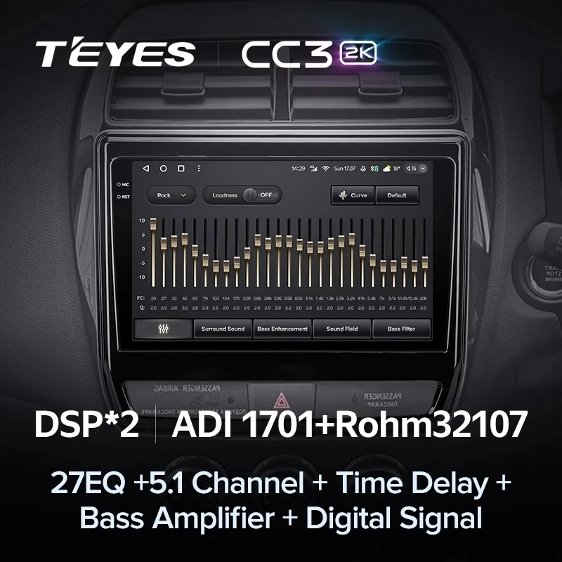 Штатная магнитола Teyes CC3 2K 6/128 Mitsubishi ASX (2016-2026) Тип-A Правый руль