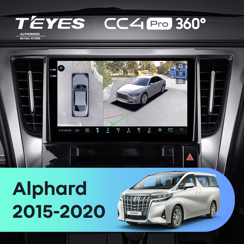 Штатная магнитола Teyes CC4 Pro 360 8/128 Toyota Alphard H30 (2015-2020)