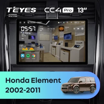 Штатная магнитола Teyes CC4 Pro 8/128 Honda Element YH (2002-2011) (13")