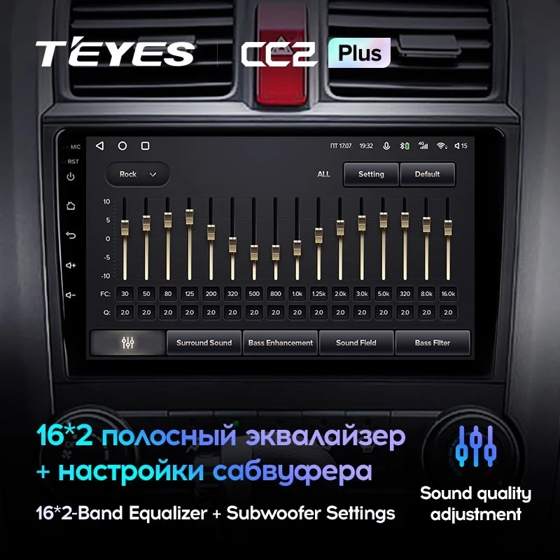 Штатная магнитола Teyes CC2 Plus 4/64 Honda CR-V 3 RE (2006-2012)