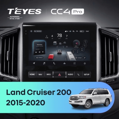 Штатная магнитола Teyes CC4 Pro 8/128 Toyota Land Cruiser 200 (2015-2020) F2
