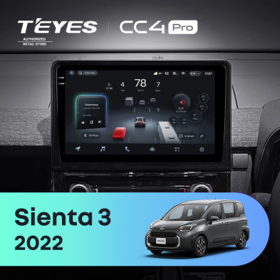 Штатная магнитола Teyes CC4 Pro 12/256 Toyota Sienta 3 (2022-2023)