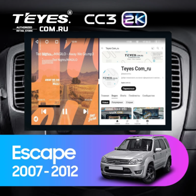Штатная магнитола Teyes CC3 2K 4/32 Ford Escape (2007-2012) (13")