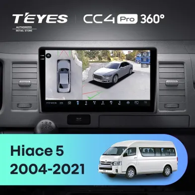 Штатная магнитола Teyes CC4 Pro 360 12/256 Toyota Hiace XH10 H200 (2004-2021)
