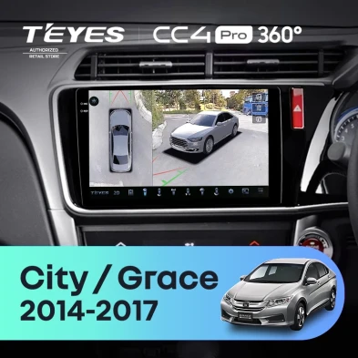 Штатная магнитола Teyes CC4 Pro 360 8/128 Honda Grace (2014-2017) Тип-B Правый руль