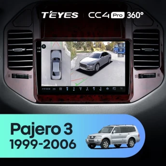 Штатная магнитола Teyes CC4 Pro 360 8/128 Mitsubishi Pajero 3 V70 V60 (1999-2006)