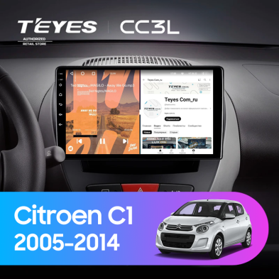 Штатная магнитола Teyes CC3L 4/32 Citroen C1 (2005-2014)