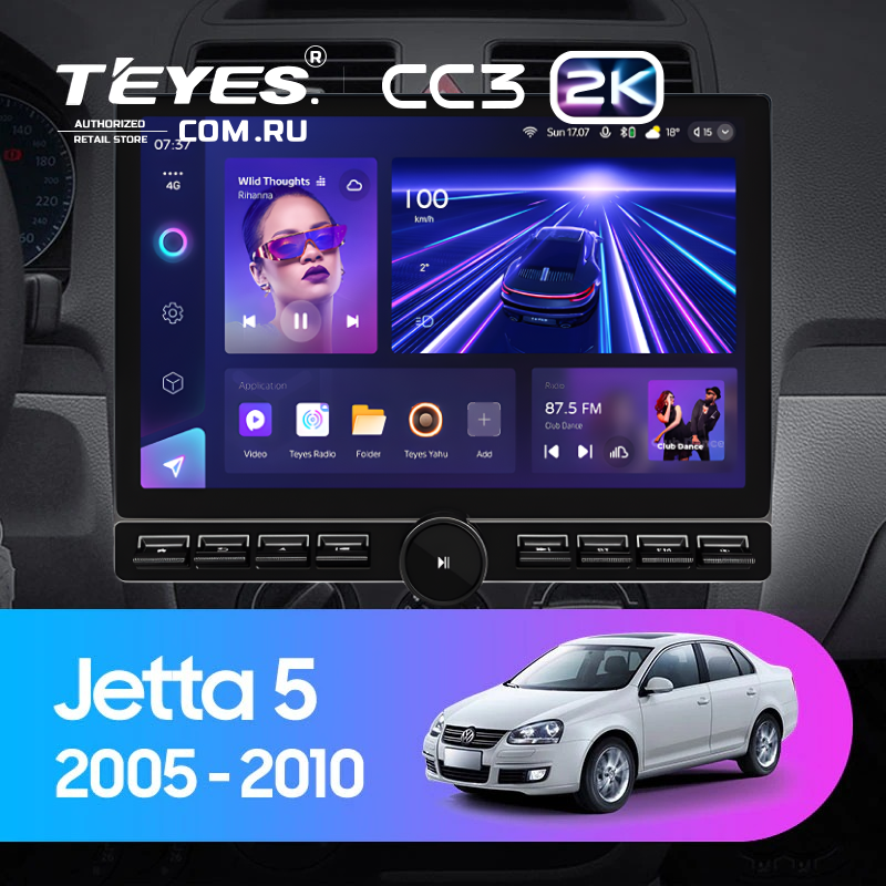 Штатная магнитола Teyes CC3 2K 6/128 Volkswagen Jetta 5 (2005-2010) F3 (13" с кнопками)
