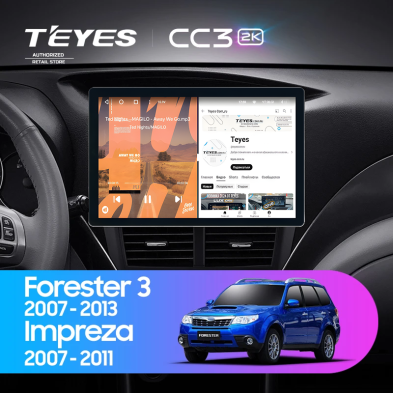 Штатная магнитола Teyes CC3 2K 4/64 Subaru Forester 3 SH (2007-2013) (11")