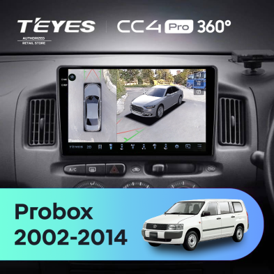 Штатная магнитола Teyes CC4 Pro 360 8/128 Toyota Succeed (2002-2014) Правый руль