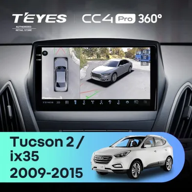 Штатная магнитола Teyes CC4 Pro 360 12/256 Hyundai ix35 (2009-2015) (Tucson 2) Тип-AB