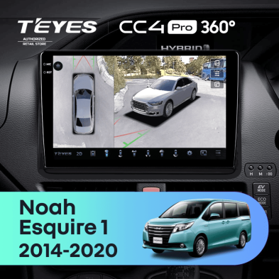 Штатная магнитола Teyes CC4 Pro 360 8/128 Toyota Esquire 1 (2014-2020) F2 Правый руль