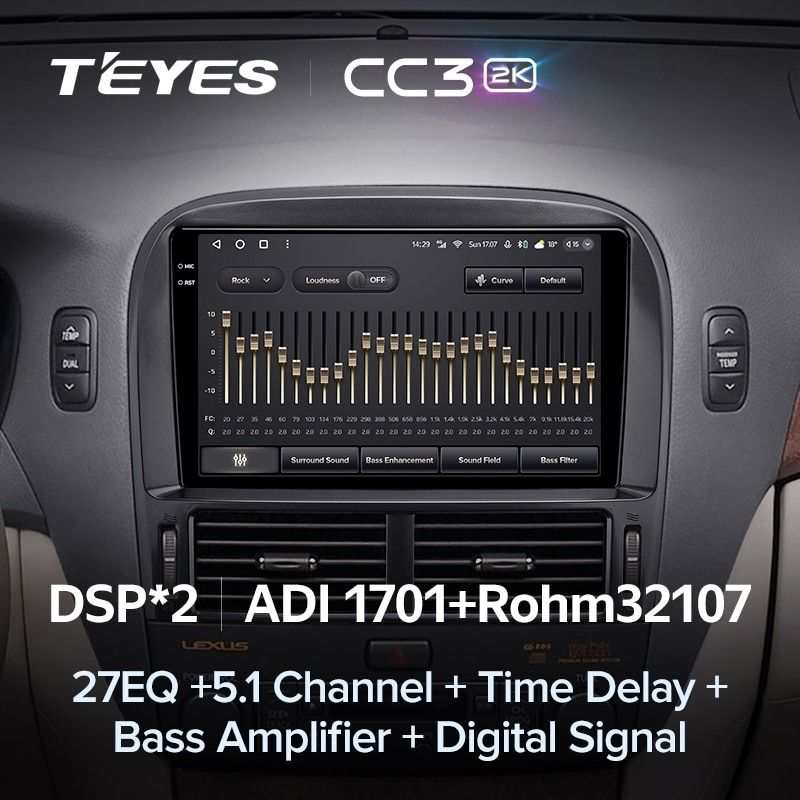 Штатная магнитола Teyes CC3 2K 360 6/128 Lexus LS430 XF30 (2000-2006) F2