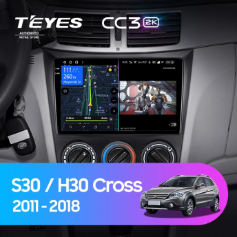 Штатная магнитола Teyes CC3 2K 360 6/128 Dongfeng S30 H30 Cross (2011-2018)