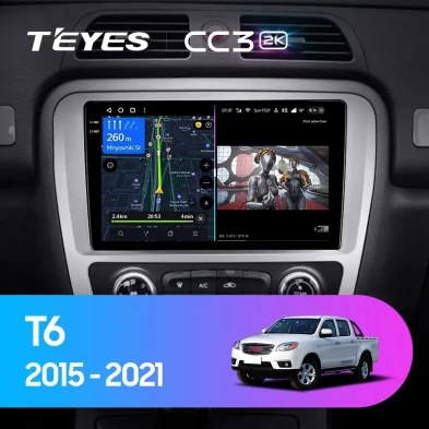 Штатная магнитола Teyes CC3 2K 360 6/128 JAC T6 (2015-2021)