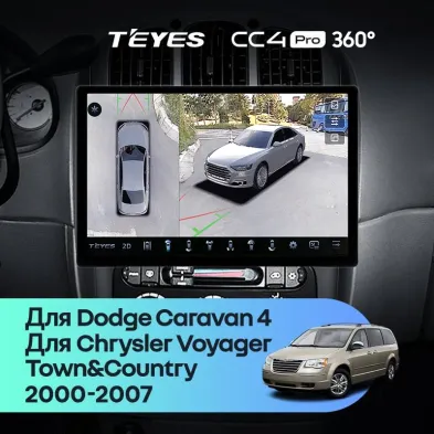 Штатная магнитола Teyes CC4 Pro 360 12/256 Chrysler Town &amp; Country 4 RS (2000-2007) Тип-A (13")