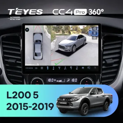 Штатная магнитола Teyes CC4 Pro 360 8/128 Mitsubishi L200 5 (2015-2019) кондиционер F1 (11")