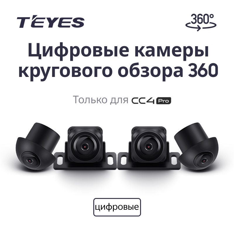 Цифровые камеры кругового обзора Teyes Digital 360° для CC4 PRO
