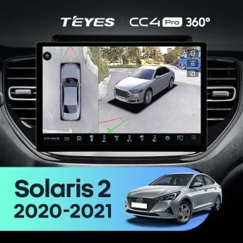 Штатная магнитола Teyes CC4 Pro 360 12/256 Hyundai Solaris 2 (2020-2021) (13")