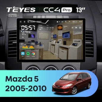 Штатная магнитола Teyes CC4 Pro 8/128 Mazda 5 2 CR (2005-2010) (13")